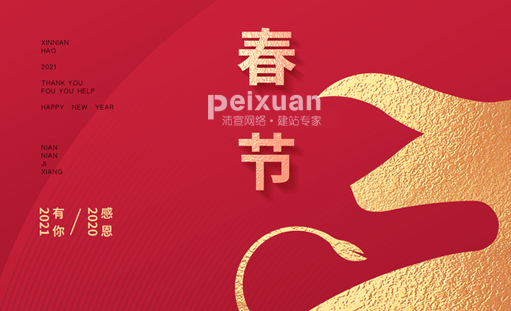 沛宣網絡2021年春節快樂&放假通知